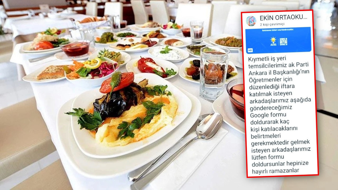 Müdür, öğretmenleri AKP iftarına çağırdı