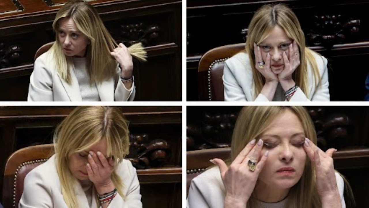 Meloni'nin Senato'daki hareketleri dikkat çekti