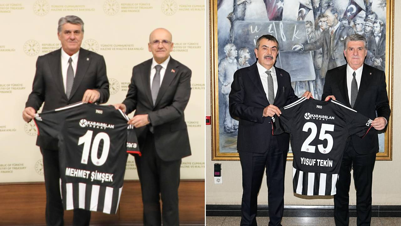 Serdal Adalı'dan Ankara ziyaretleri: Bakan Tekin ve Şimşek'e forma hediye etti