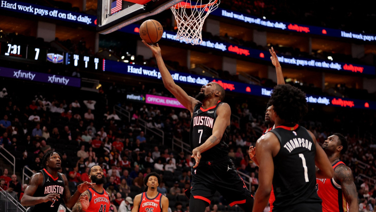 Alperen'siz Houston, Pelicans’ı son topta yıktı: Durant şov yaptı