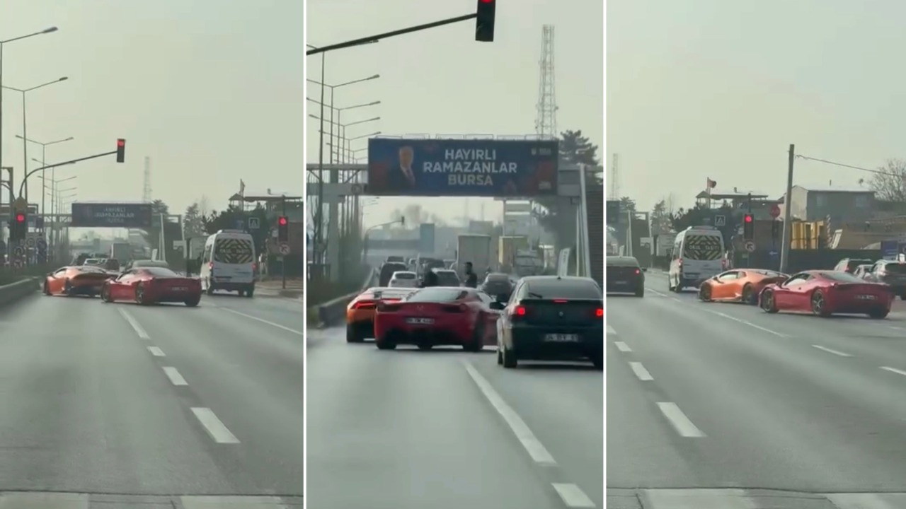 Lüks otomobilleriyle kuralları hiçe saydılar