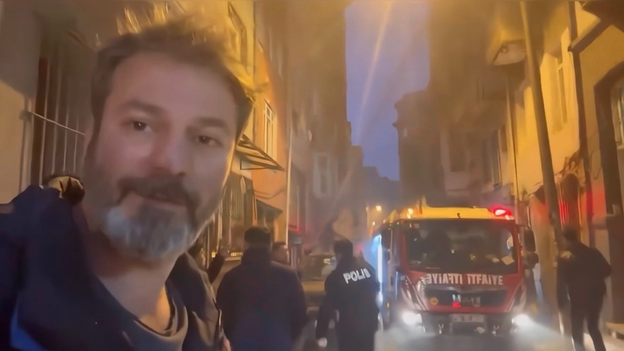 Oyuncu Umut Özkan yangından son anda kurtuldu