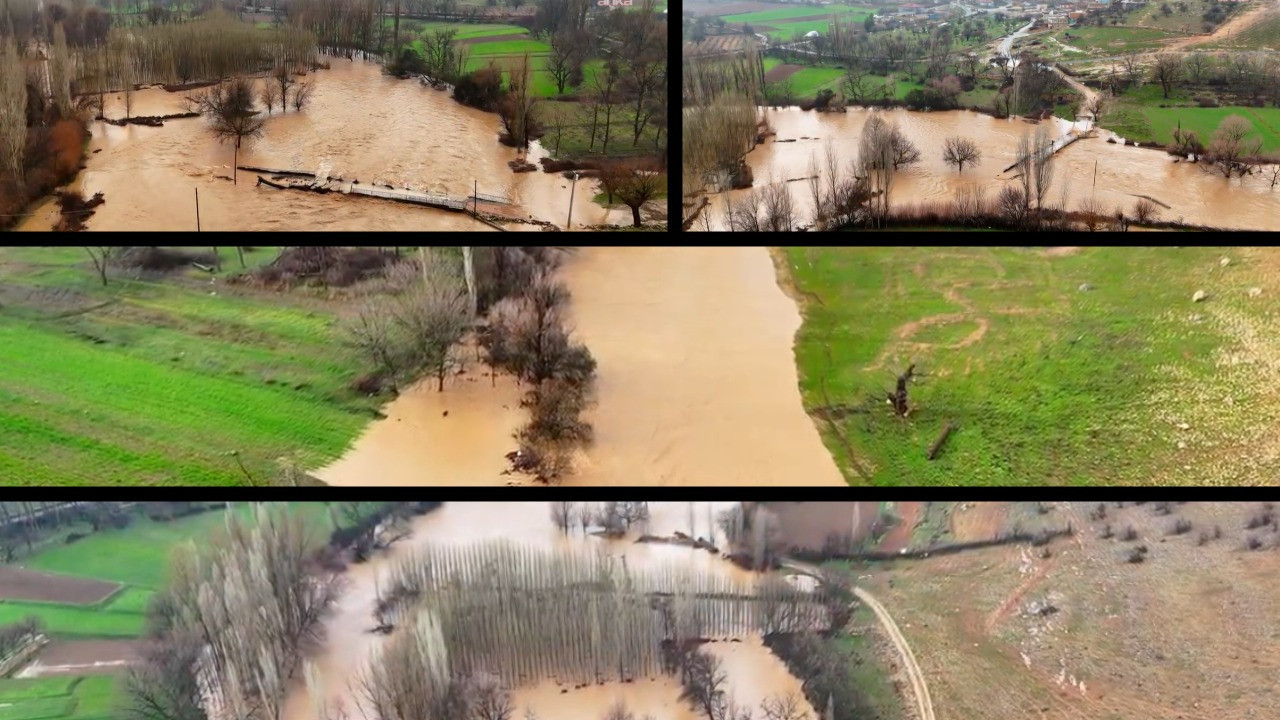 Çay, köprüyü süpürdü