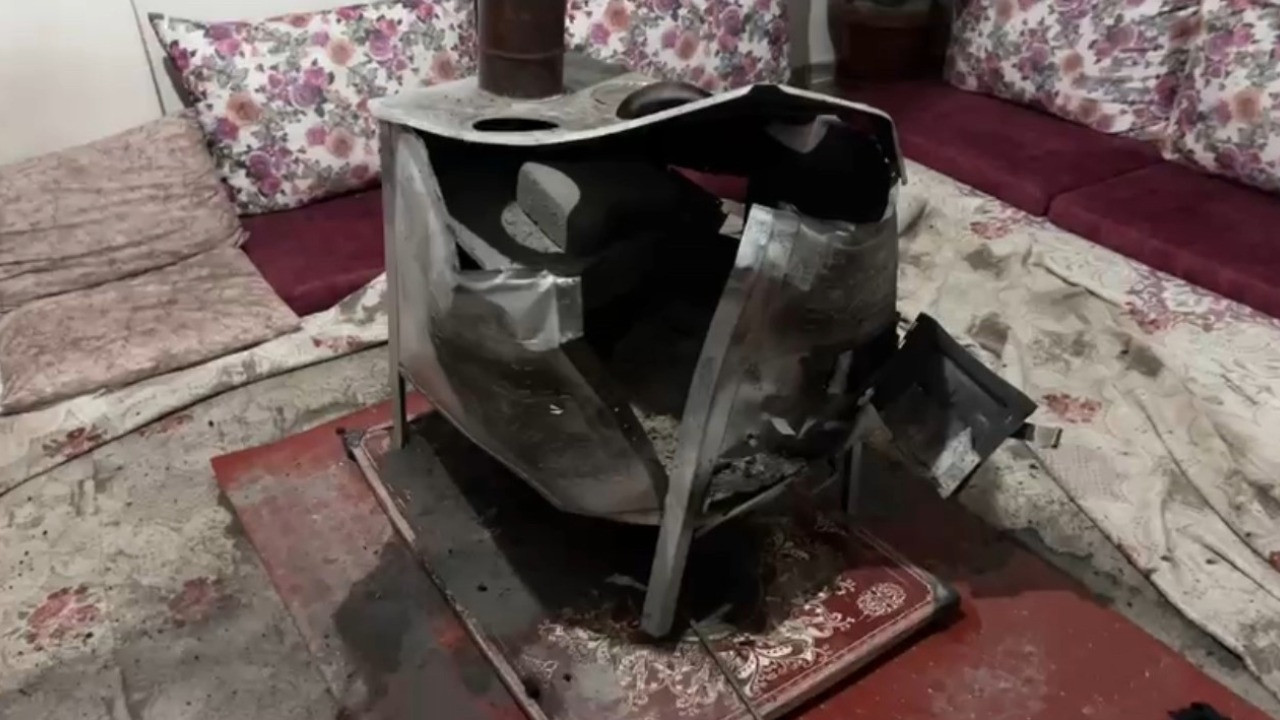 Odun sobası patladı: Aile faciadan döndü