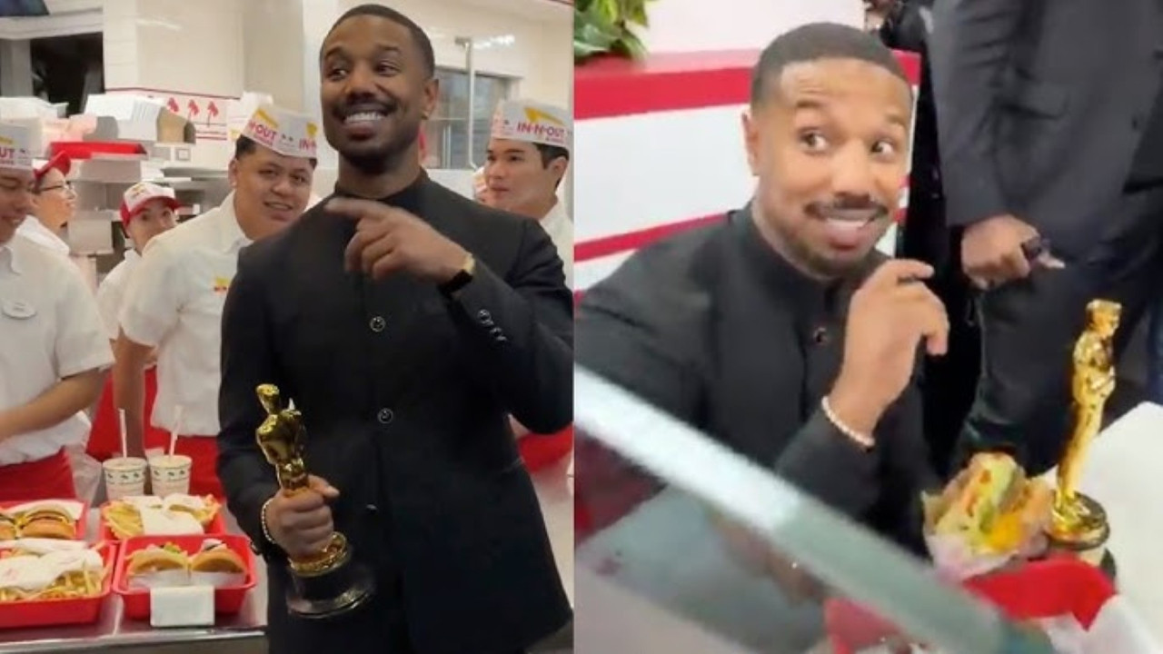 Oscar'ı kazandı, soluğu burgercide aldı