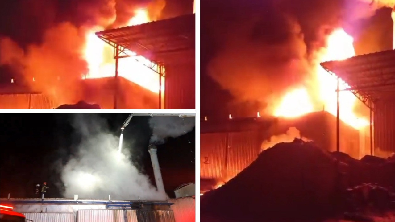 Yağ kazanı patlayan tesis yangında küle döndü