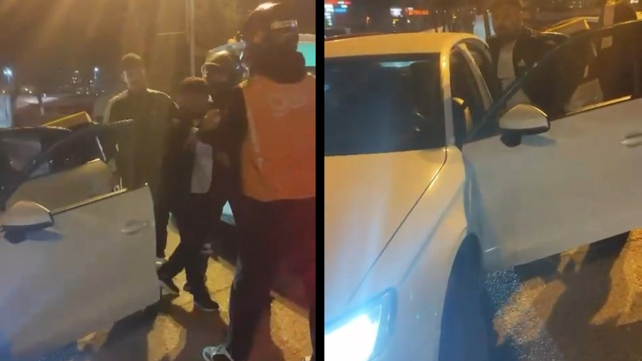 Darbettiği kuryeyi ezip kaçtı