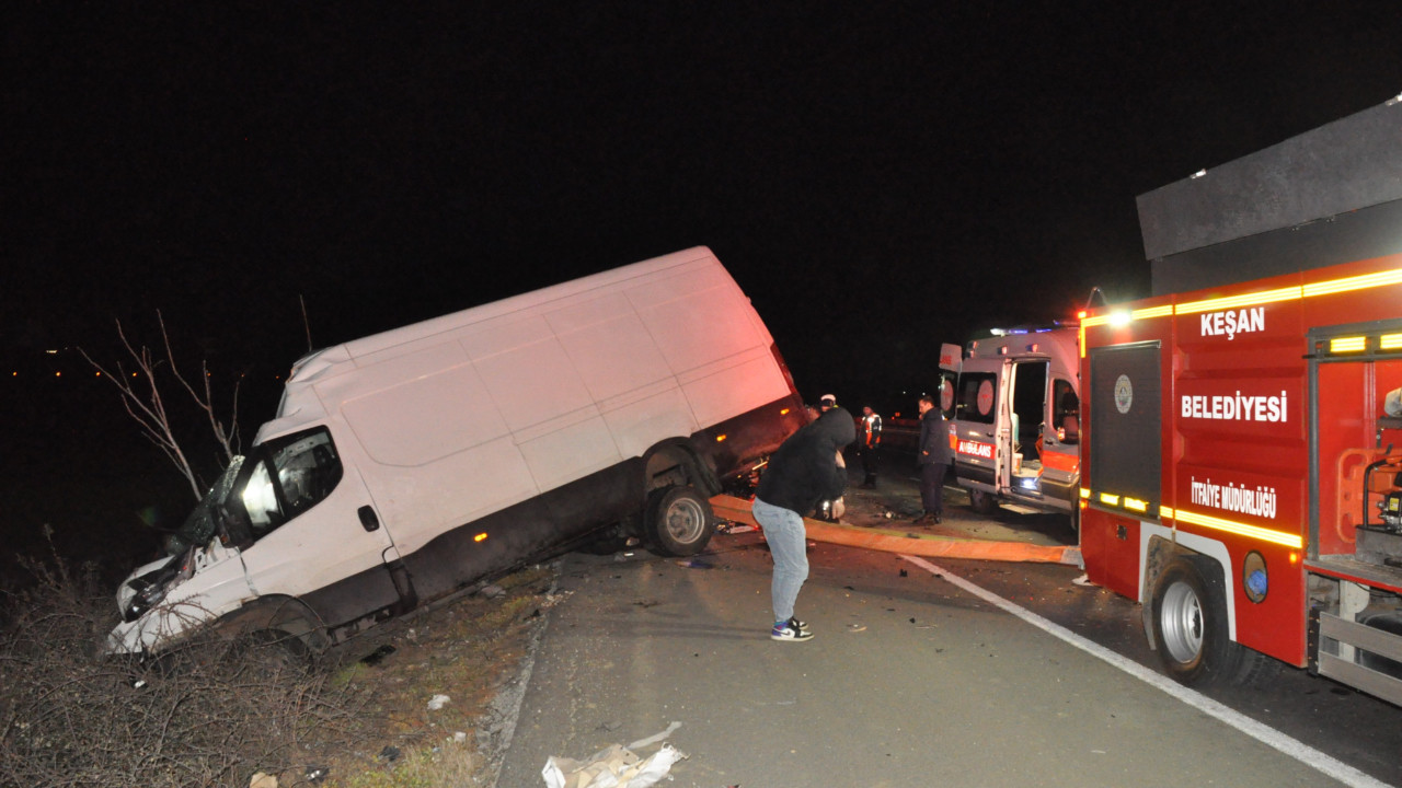 Edirne’de feci kaza