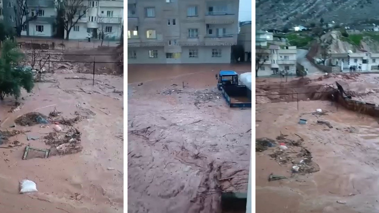 Şırnak’ta dereler taştı, evleri su bastı