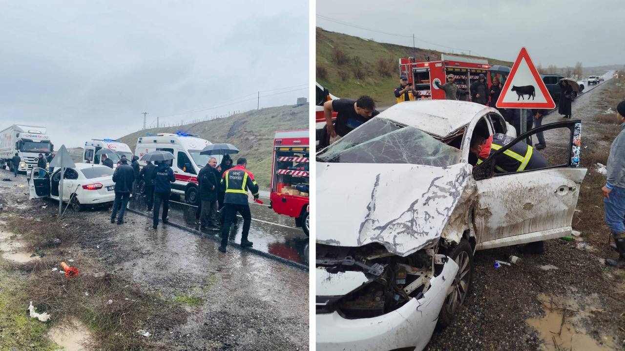 Bingöl'de otomobil devrildi: 1 ölü, 2 yaralı