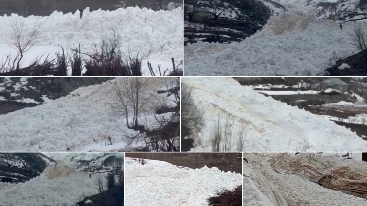 Çığ paniği! Köy halkı faciadan döndü