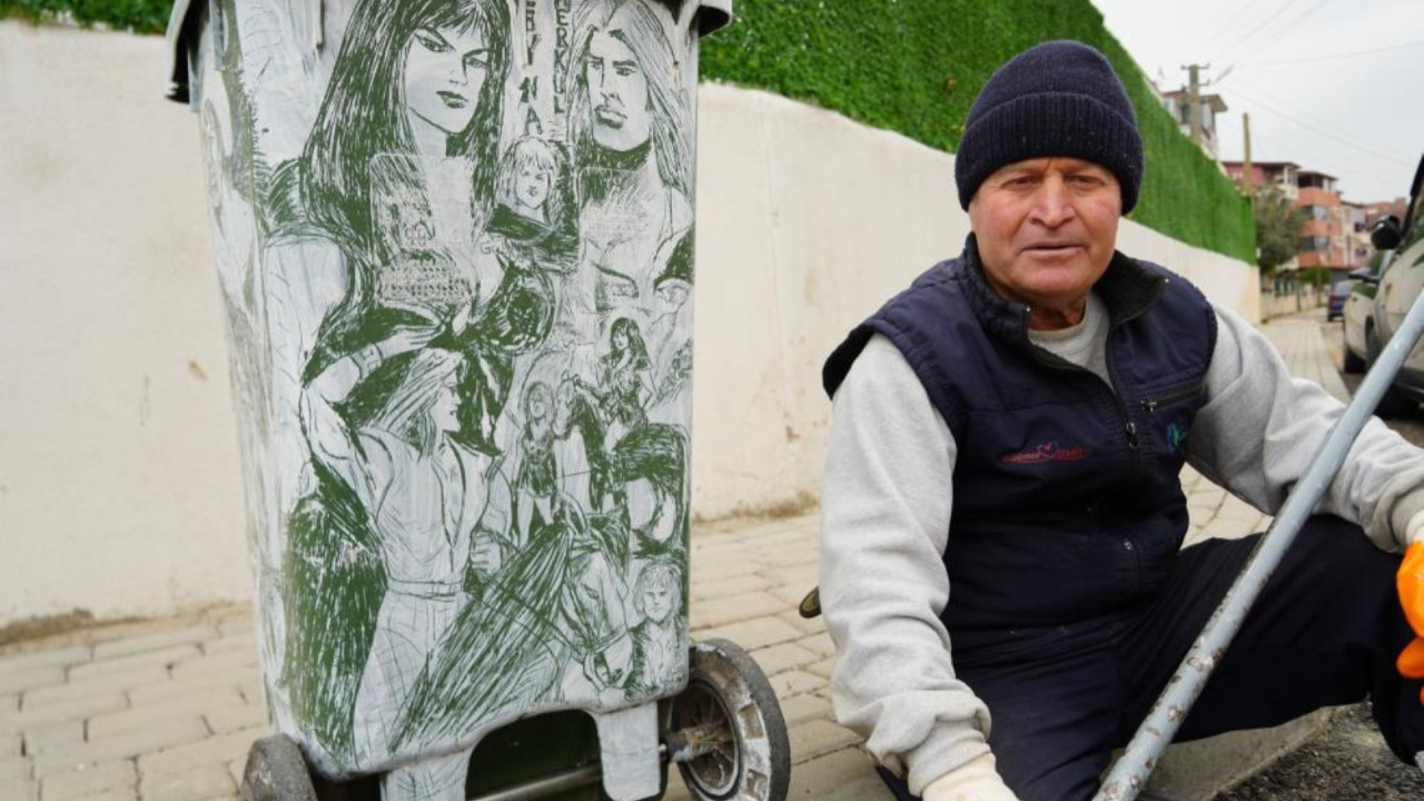 Süpürgenin çalısı kalem oldu: Ortaya çıkan sanat hayran bırakıyor