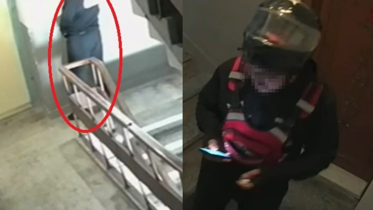 Kuryeden iğrenç hareket! Kameraya yakalandı