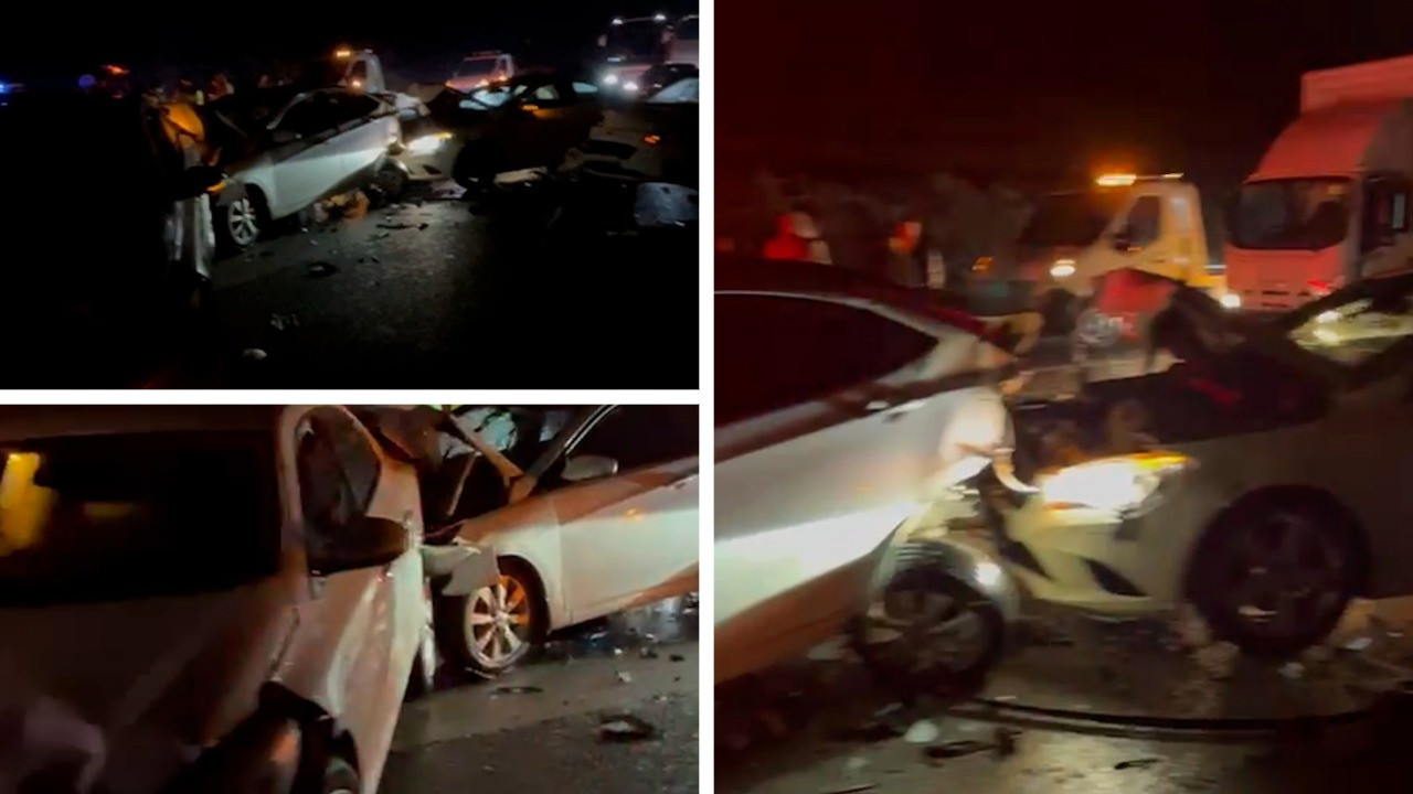 Bayram dönüşü kâbusa döndü: 5 araç birbirine girdi