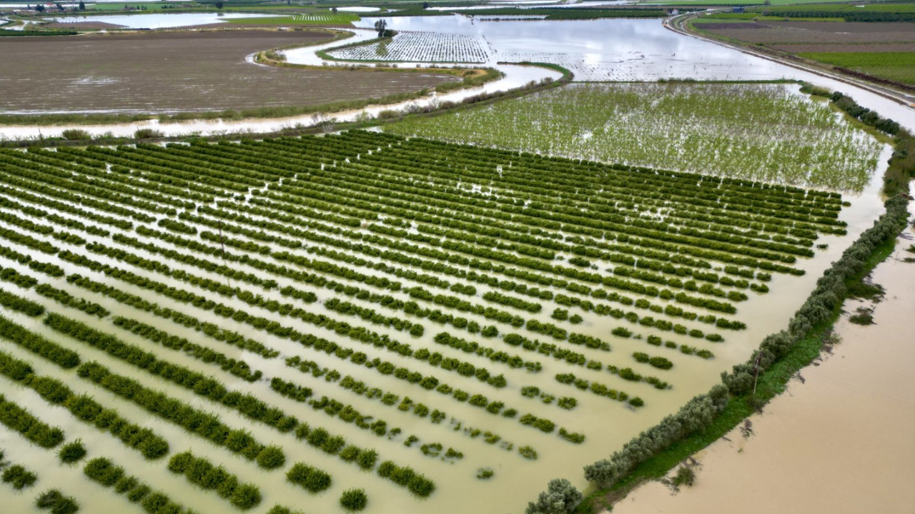 Çiftçinin emeği su altında kaldı