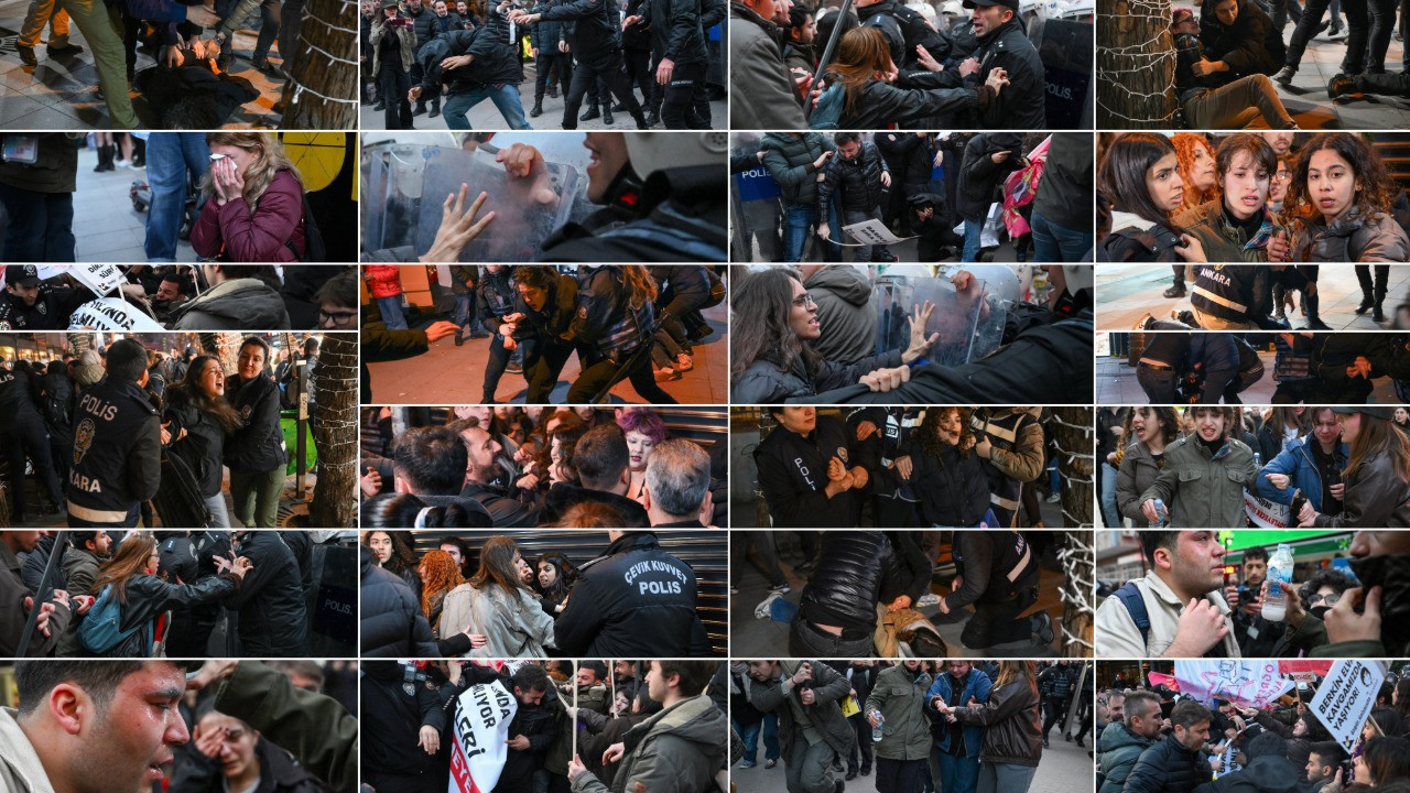 Ankara’da '19 Mart' protestosuna polis müdahalesi! Çok sayıda öğrenci gözaltında