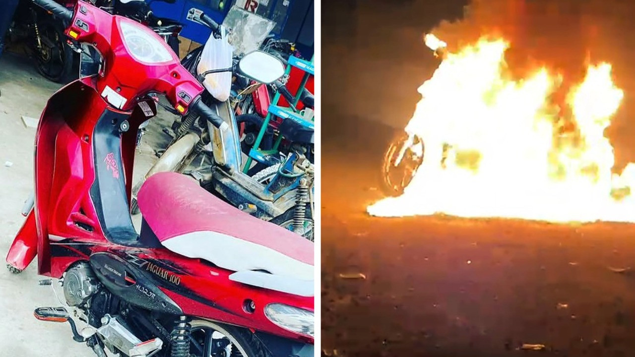 50 bin TL'lik motosiklete 204 bin liralık ceza: Aracını yaktı