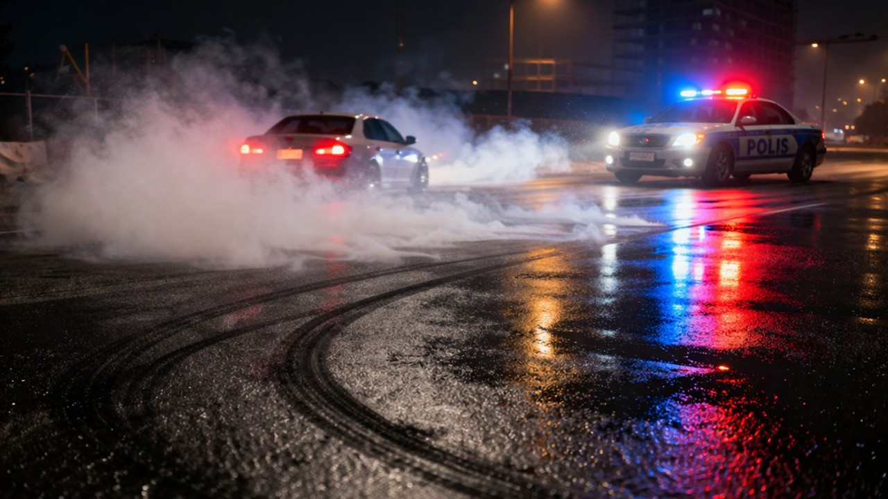 Otomobil kaputu üzerinde drifte 140 bin lira ceza