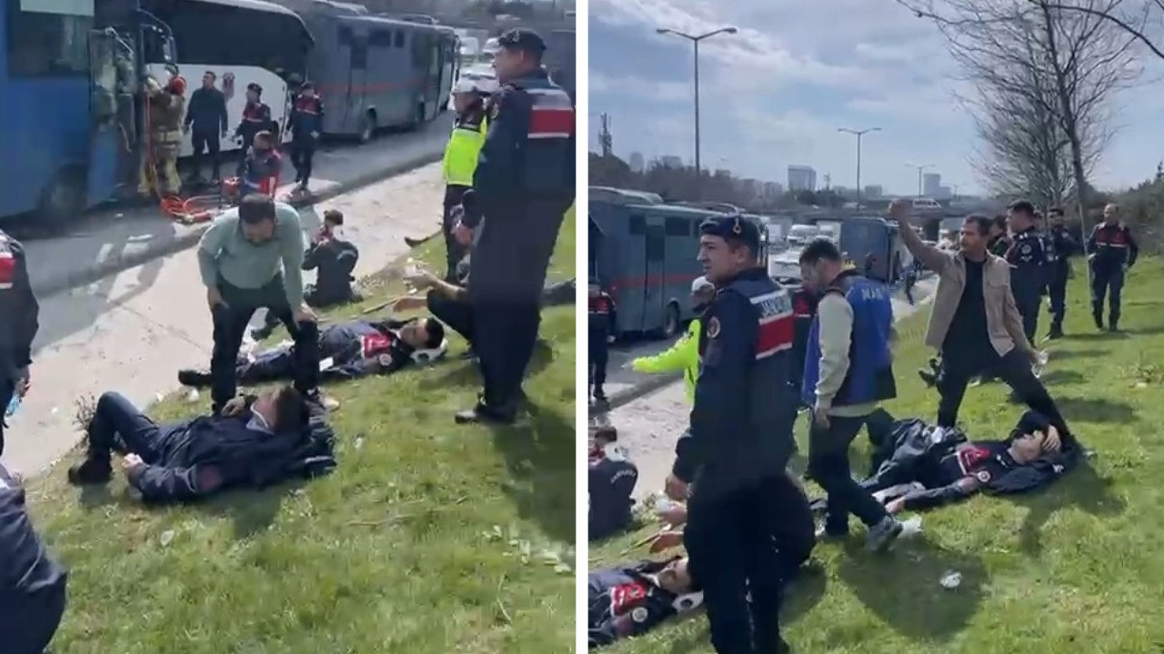 Bağcılar’da cezaevi sevk araçları kaza yaptı: 6 jandarma yaralandı
