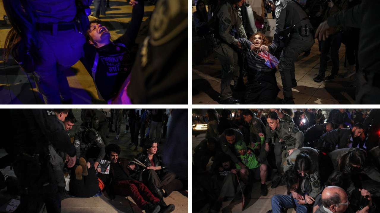 Tel Aviv karıştı: Polis eylemcileri güç kullanarak dağıttı