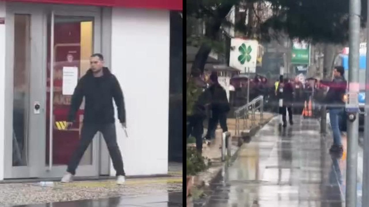 Elinde silahla bankanın kapısına dayandı