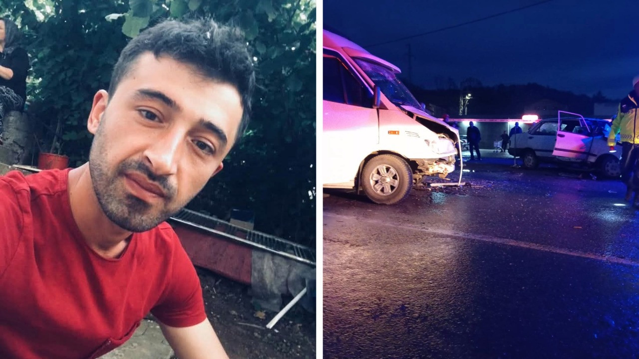 İşçi servisi ile otomobil çarpıştı: Sürücü hayatını kaybetti