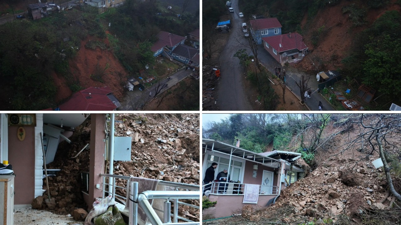 İstanbul'da yağış sonrası heyelan! Tek katlı ev toprak altında kaldı
