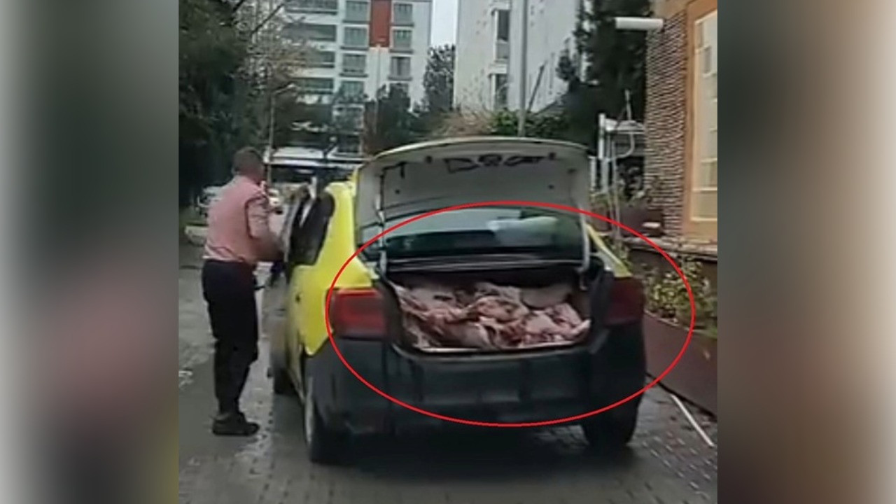 Taksi bagajında et skandalı: 152 kilo ete el konuldu