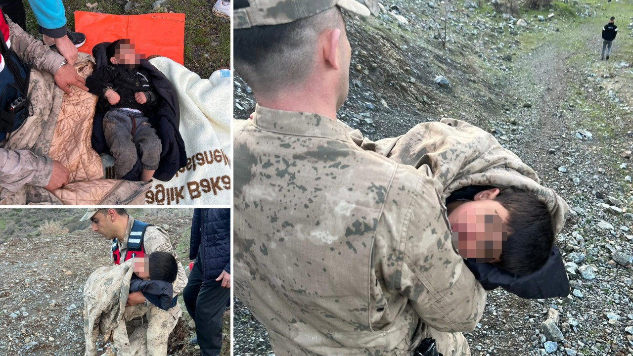 3 yaşındaki Emin evden 1,5 kilometre uzaklıkta bulundu