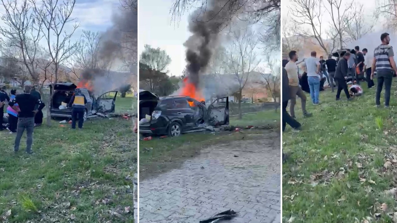 Ağaca çarpan cip yandı: 1 ölü, 2 yaralı