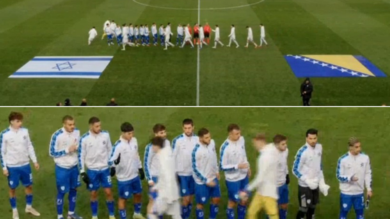 Bosnalı futbolcular, soykırımcı İsrail'in oyuncuları ile el sıkışmayı reddetti