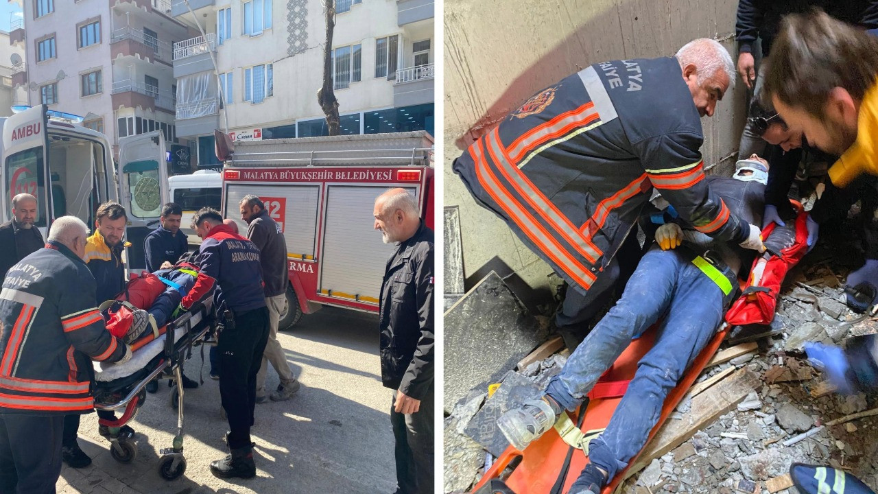 Şantiyede feci kaza: Dengesini kaybetti, boşluğa düştü