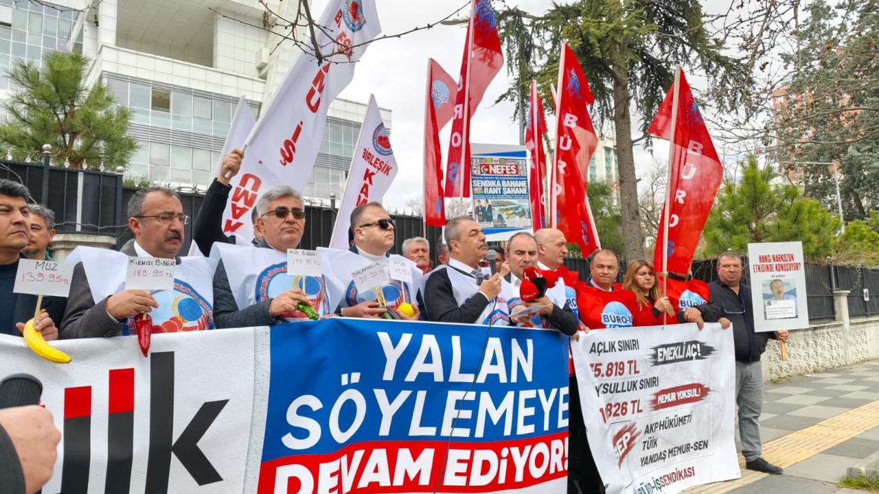 Memurlardan TÜİK'e enflasyon protestosu