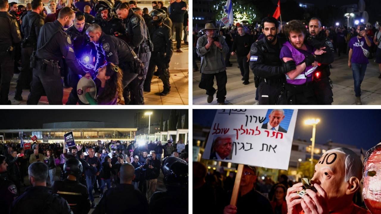 İsrail'de sokaklar karıştı! Dikkat çeken kareler