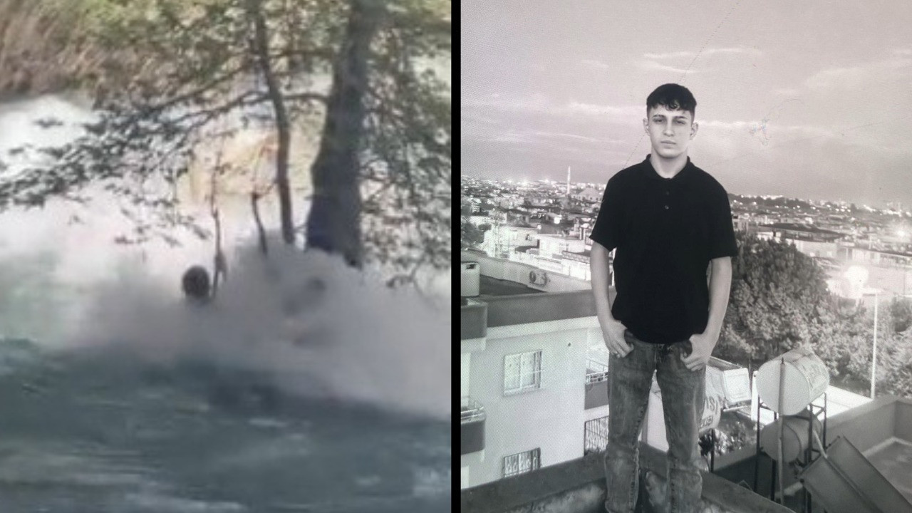 Irmakta kaybolan gencin son anları ortaya çıktı