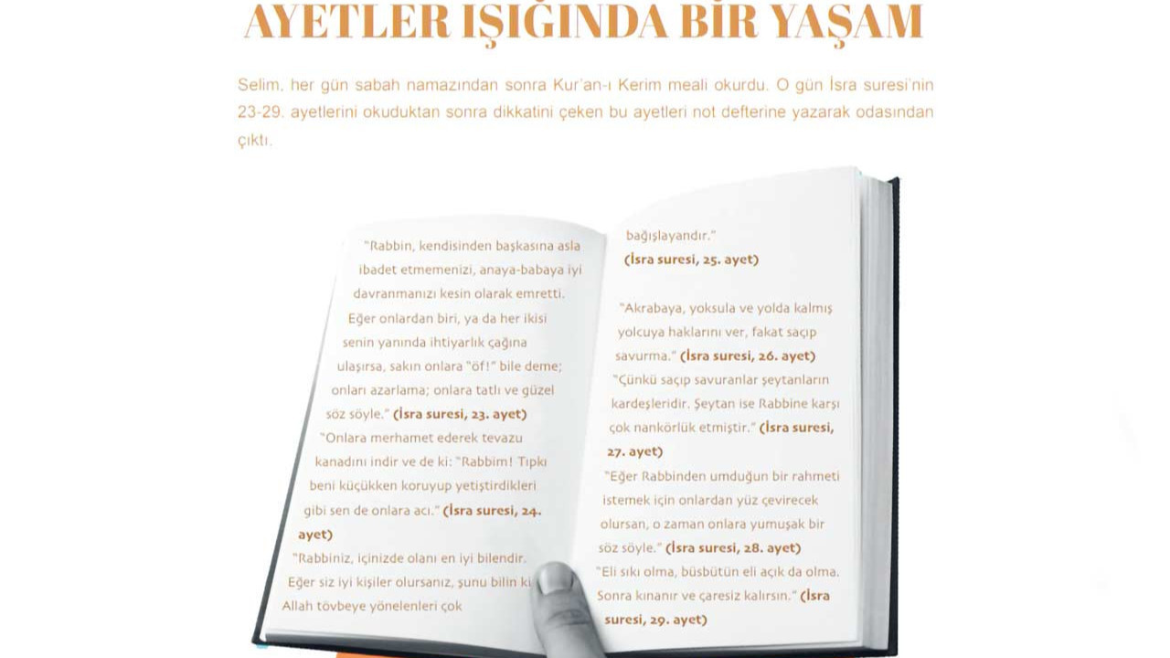 Okullarda ‘ayete göre yaşam’ modeli