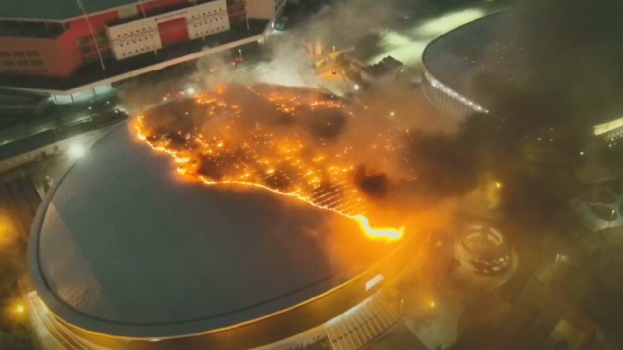Rio Olimpiyat Parkı'ndaki velodromda korkutan yangın