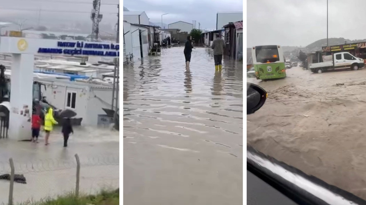 Hatay'da sağanak alarmı: Yollar göle döndü, evleri su bastı