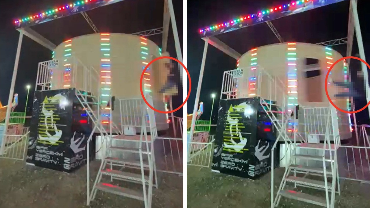 Lunaparktaki dehşet anları kamerada