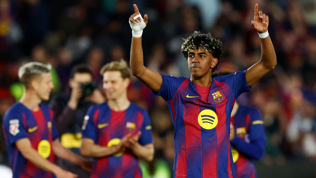 Barcelona 4 attı, şampiyonluk ateşini yaktı: Yamal tarihe geçti