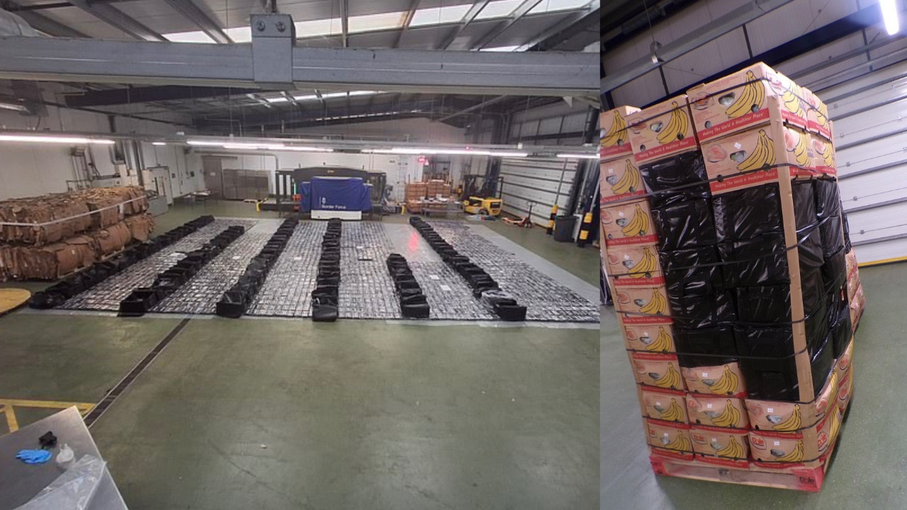 Muzların arasında saklamaya çalıştılar: Tonlarca kokain bulundu