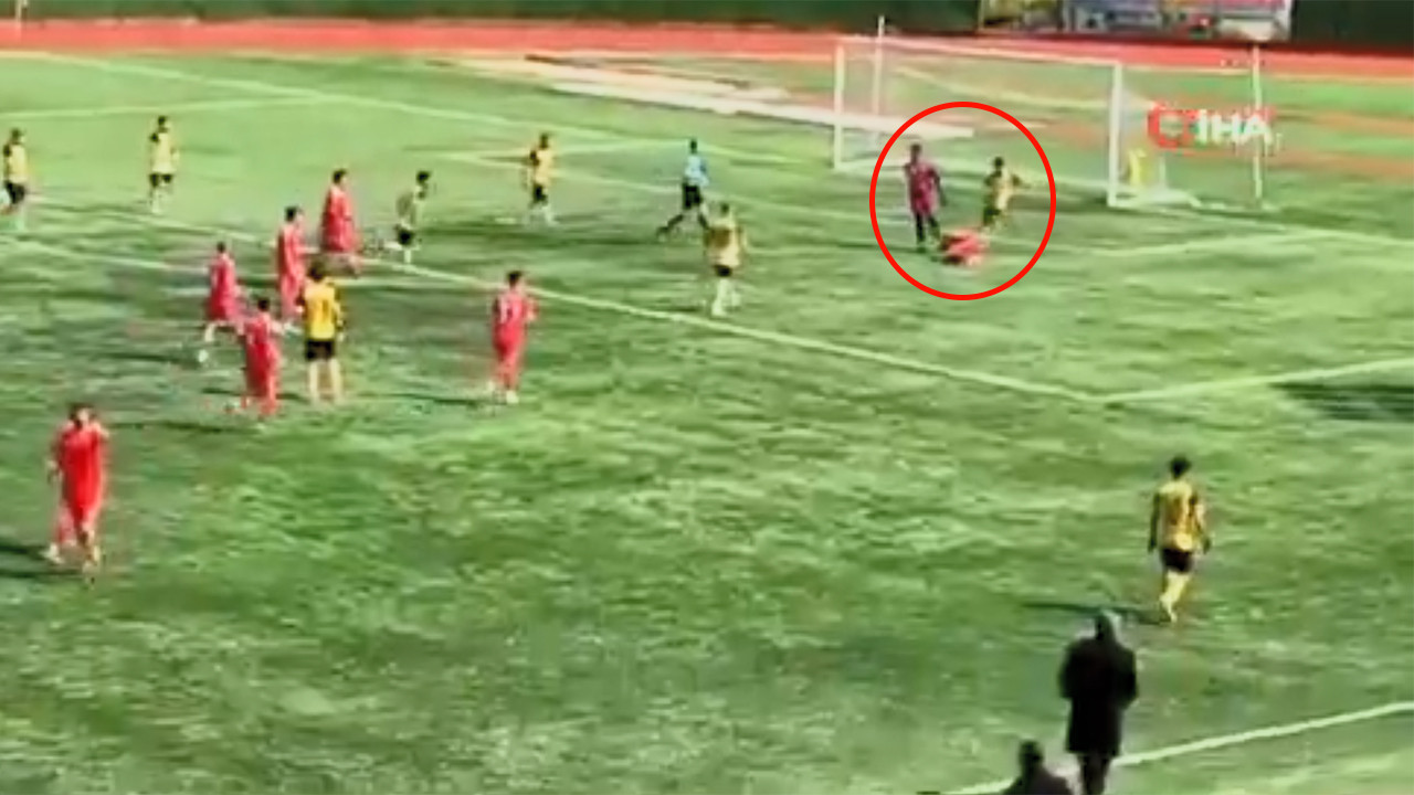 Rakibinin kafasına tekme atan futbolcu tutuklandı