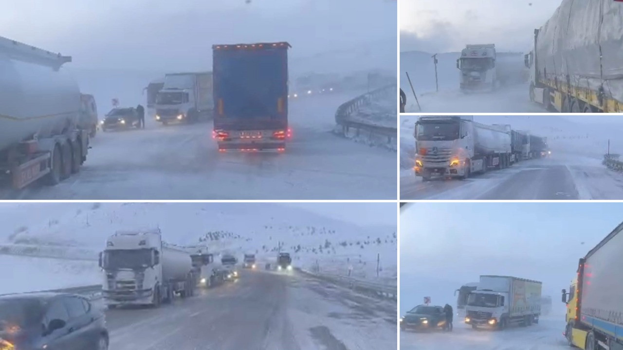 Kop Dağı Geçidi yoğun kar ve tipi nedeniyle ulaşıma kapandı