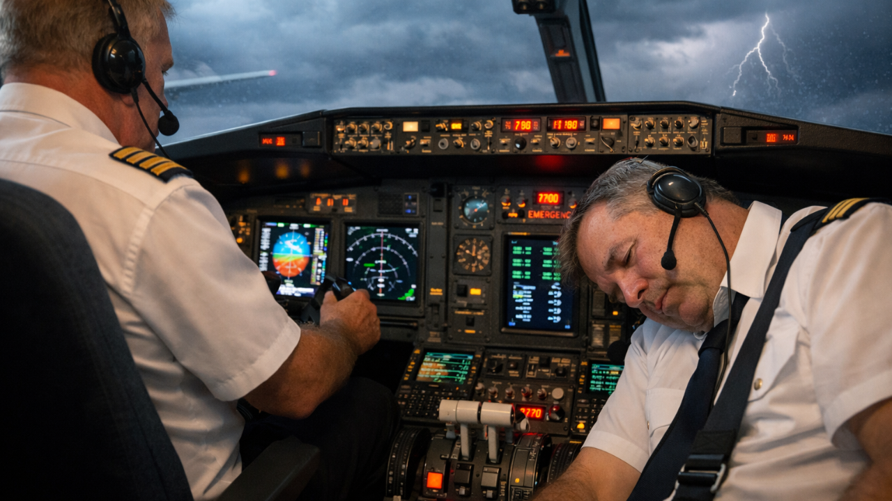 Havada panik: Gece uyumayan pilot uçuş sırasında bayıldı