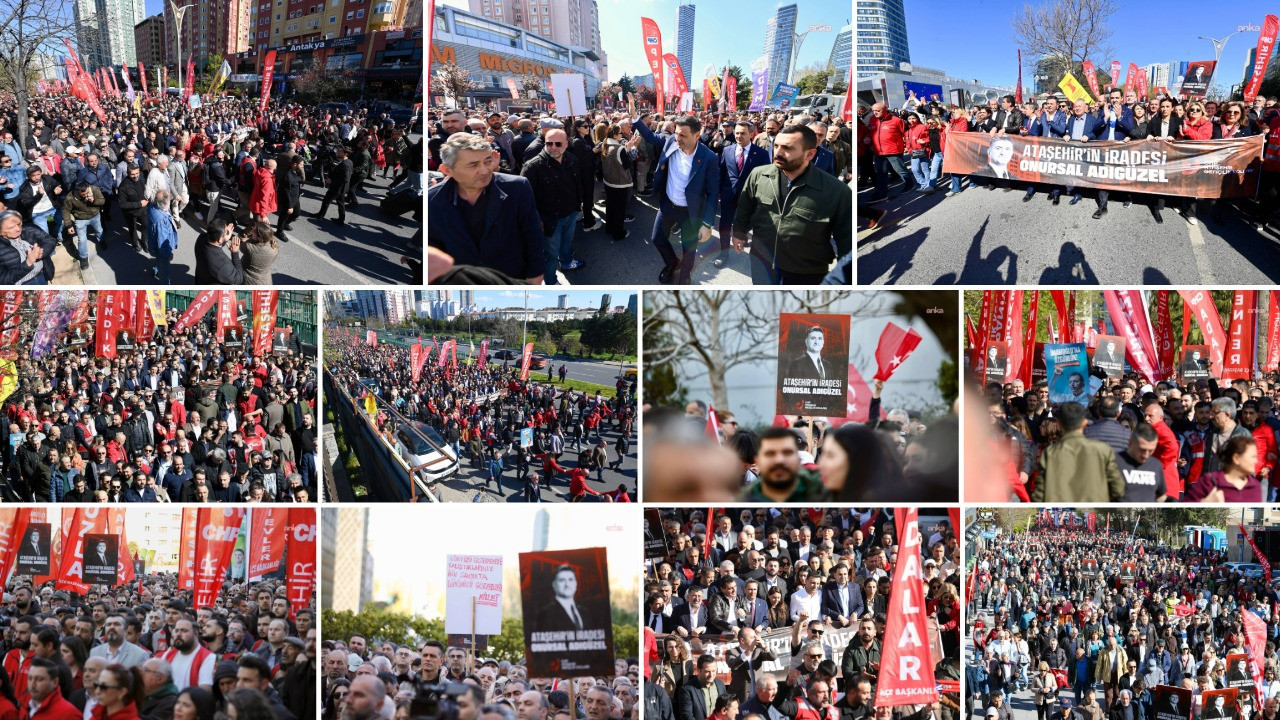 Ataşehir'de Onursal Adıgüzel’e destek yürüyüşü