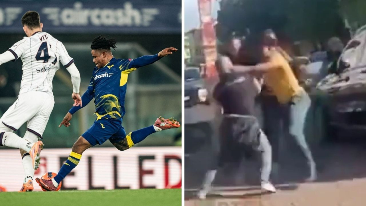 Yıldız futbolcu taraftarla yumruk yumruğa kavga etti