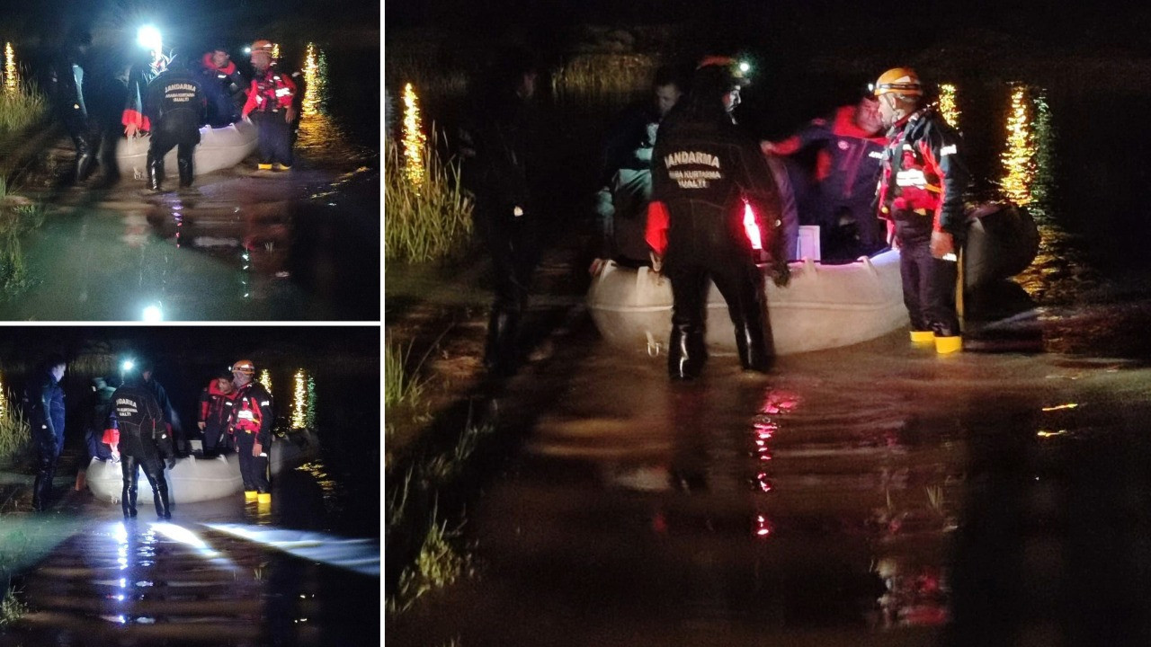 Selde mahsur kalan çobanı AFAD ve JAK ekipleri kurtardı