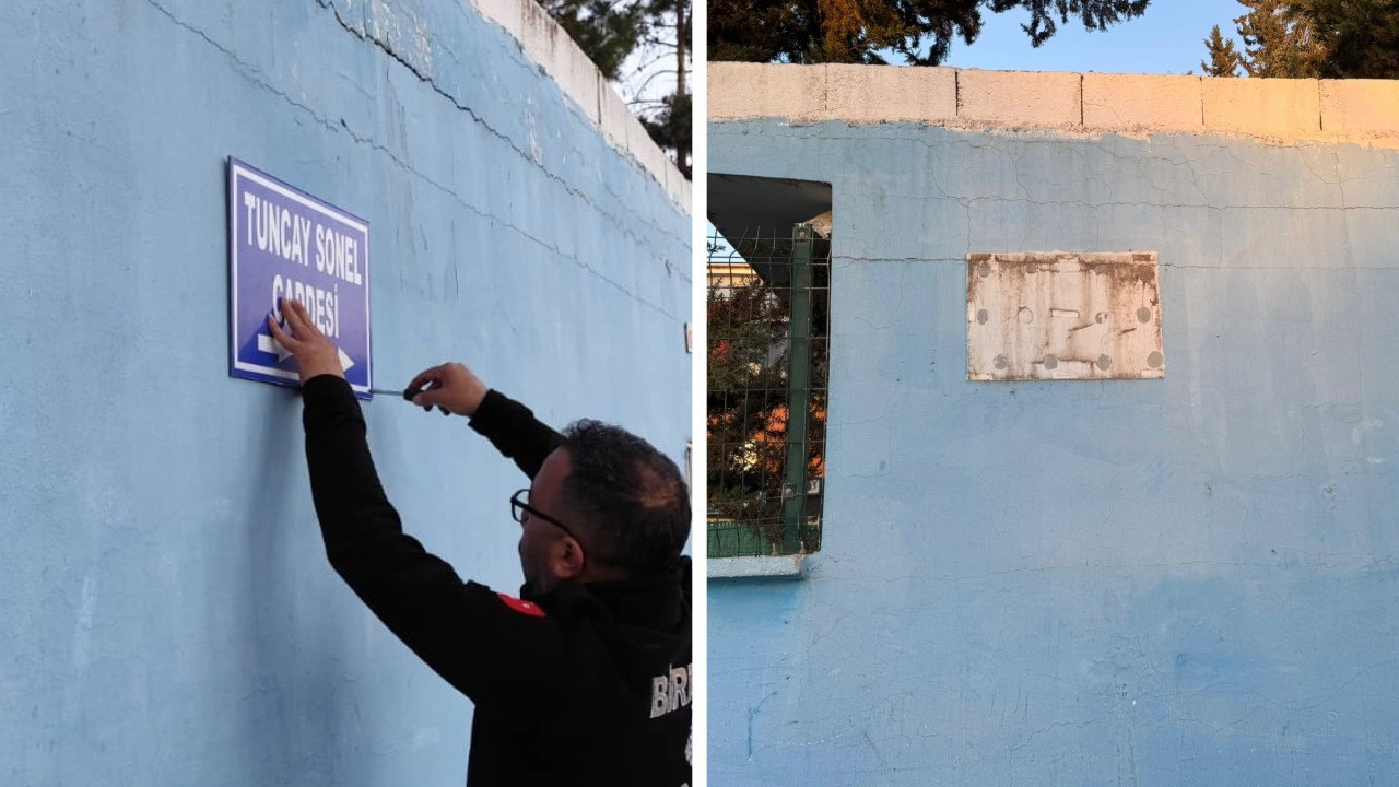 Tuncay Sonel'in adının verildiği cadde tabelası söküldü