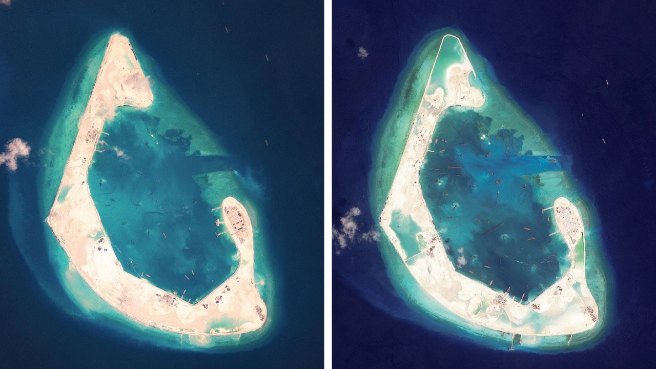 İhtilaflı sularda ada inşa ediliyor