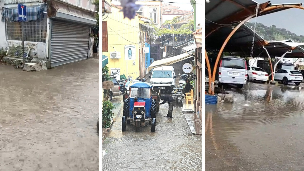 Meteoroloji uyarmıştı: Cadde ve sokaklar göle döndü